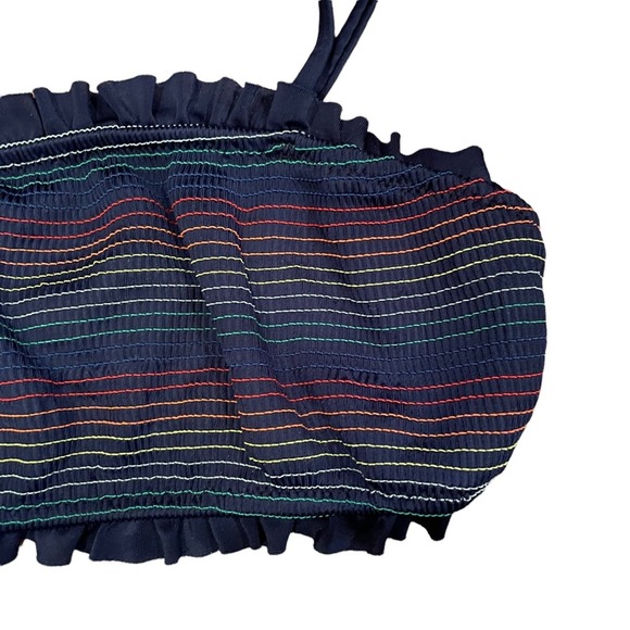 Crewcuts rainbow smock bikini top blue size 14 - Picture 3 of 7